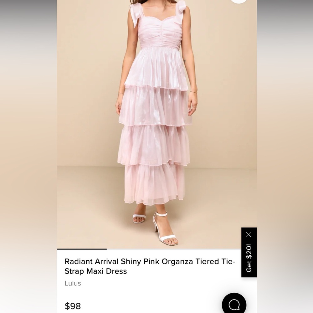 Lulu's Blush Pink Tiered Ruffle Maxi Dress